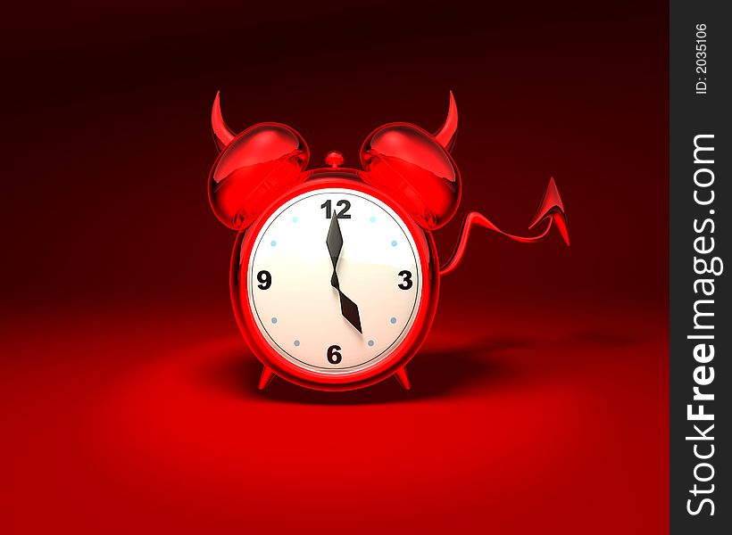 3D alarm clock, generated with Lightwave. 3D alarm clock, generated with Lightwave