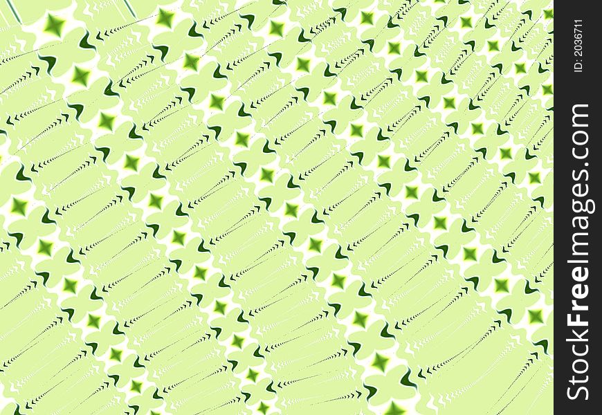 Crosses Arrows Pattern Green