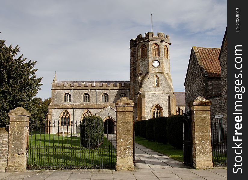 A Church in a Market Town in Rural England. A Church in a Market Town in Rural England