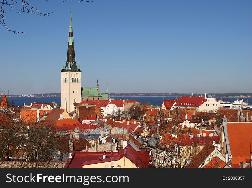View on old city of Tallinn, Estonia