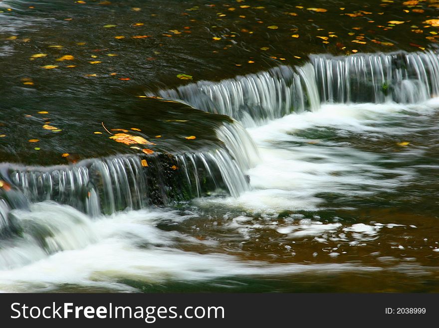 Autumn waterfall in Estonia