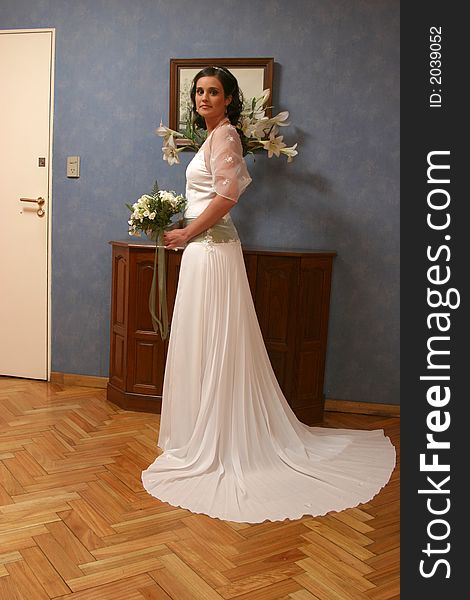 A Bride Ready To Leave To Church