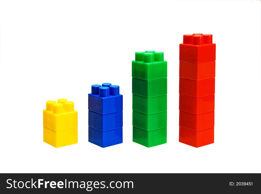 Data chart from toy blocks