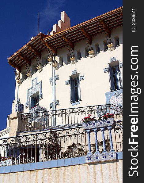 Nice decorated house in the town of Cadaques, Catalonia, Spain, Europe