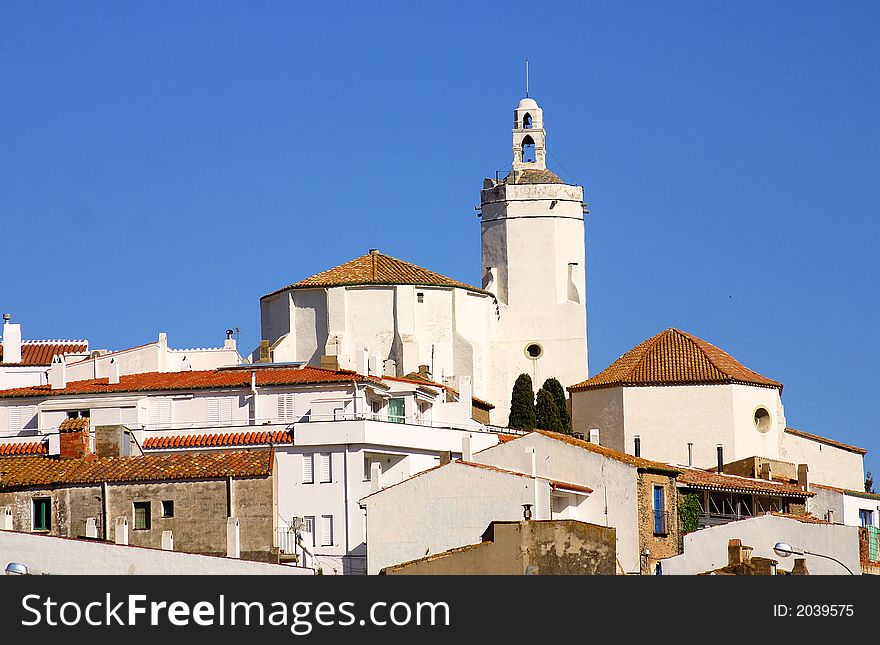 Partial view of the town of Cadaques, Catalonia, Spain, Europe. Partial view of the town of Cadaques, Catalonia, Spain, Europe