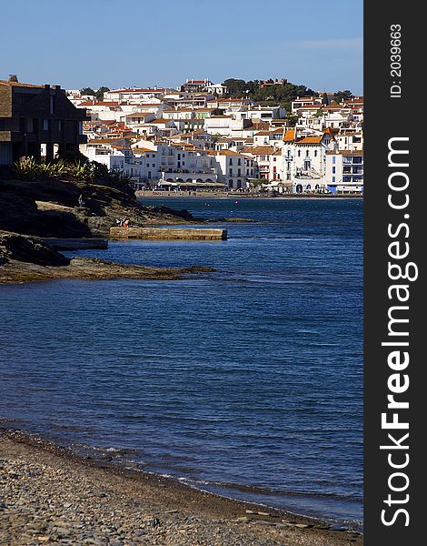 General view of the town of Cadaques, Catalonia, Spain, Europe