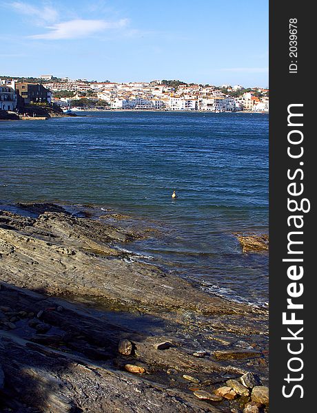 General view of the town of Cadaques, Catalonia, Spain, Europe