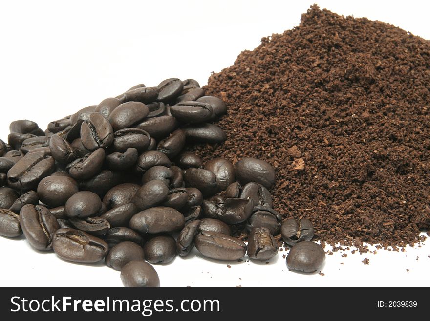 Close up of coffee beans