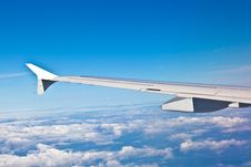 Wing Of The Plane With Blue Sky Royalty Free Stock Photo Wing Of The Plane With Blue Sky Royalty Free Stock Photo