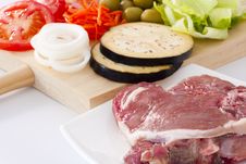 Raw Beef Fillet With Vegetables Stock Photos Raw Beef Fillet With Vegetables Stock Photos