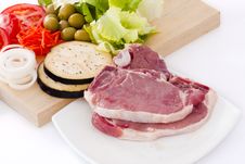 Raw Beef Fillet With Vegetables Royalty Free Stock Photo Raw Beef Fillet With Vegetables Royalty Free Stock Photo