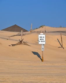 Park In Middle Of Beach Royalty Free Stock Photography