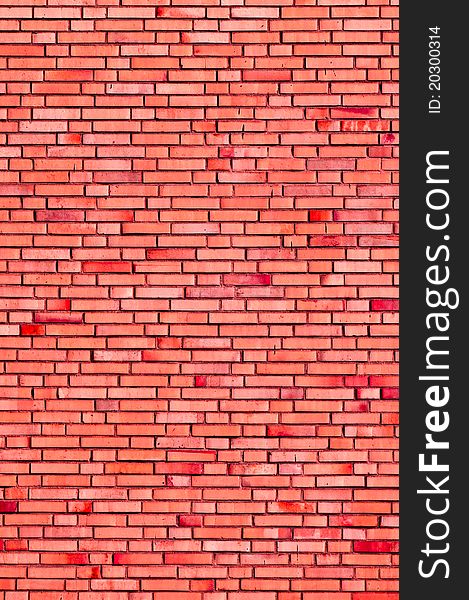 Pattern of red brick wall