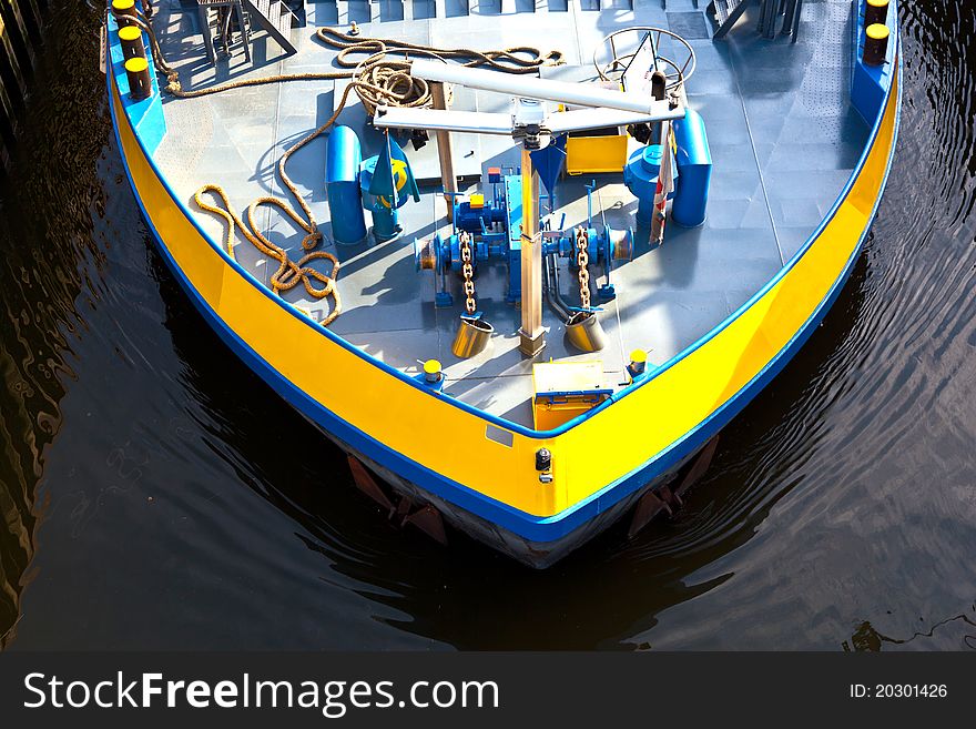 Detail of boat for inland water transportation