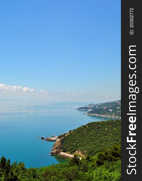 Black sea coast in Crimea. Black sea coast in Crimea