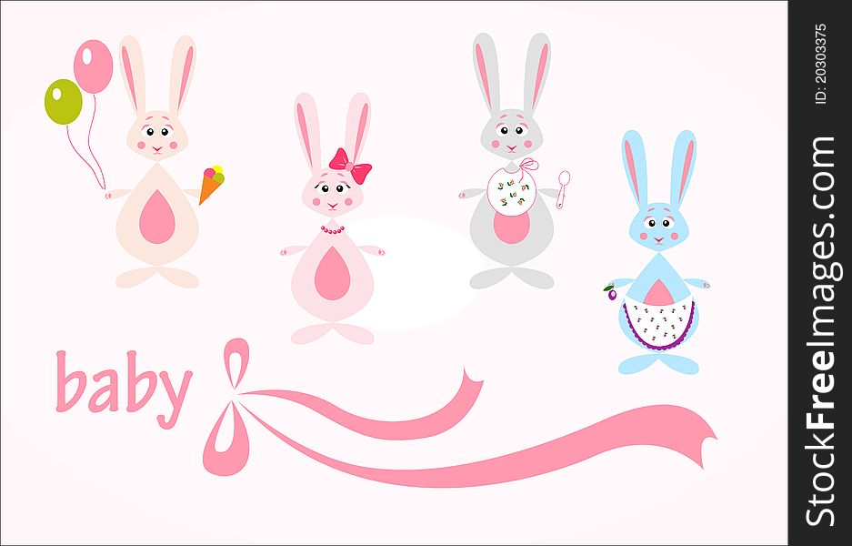 Set Of Hares, Baby Background