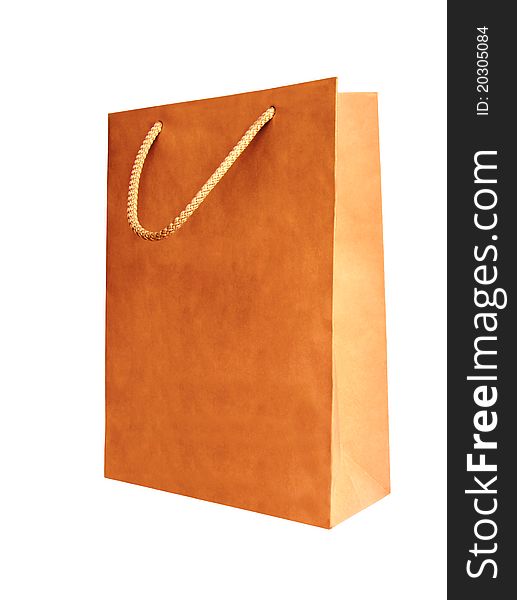 Brown bag for shopping at stores carry. Brown bag for shopping at stores carry