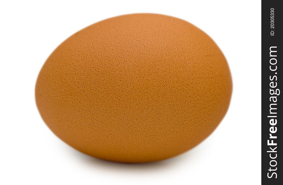 Brown egg isolated on a white background