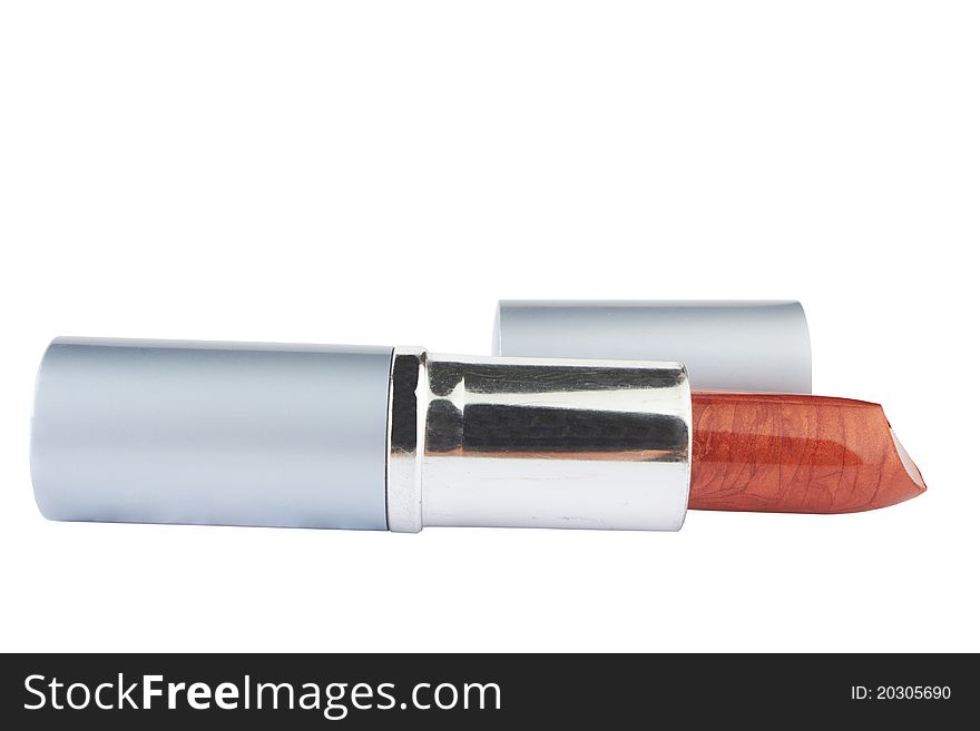 Red lipstick isolated on white. Red lipstick isolated on white.