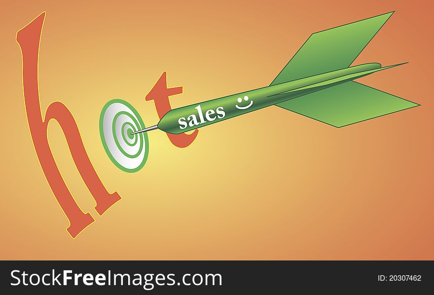 Conceptual illustration of successful sales with place for your text. Conceptual illustration of successful sales with place for your text