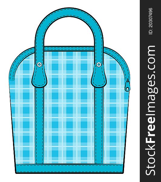 Cartoon vintage woman's bags.illustration for a design