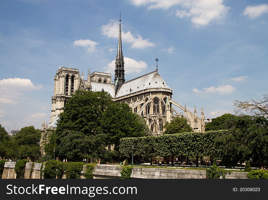 Outside notre Dame, Paris - France River View