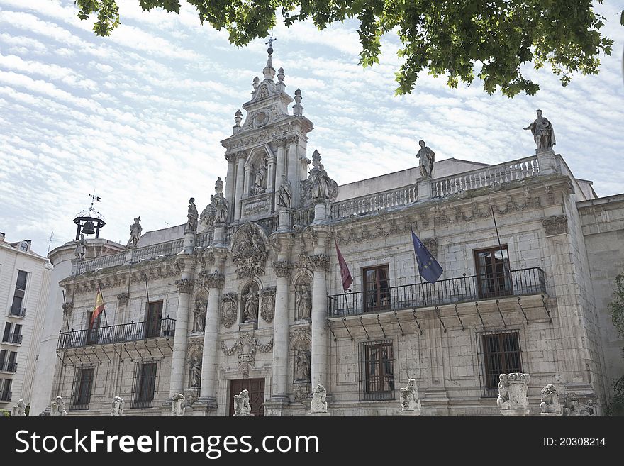 Santa CruzÂ´s Palace, the building of the University of Valladolid, Spain