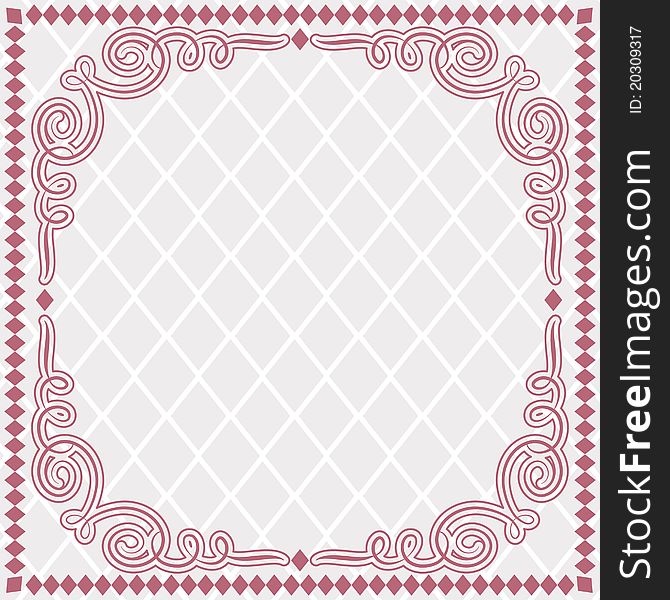 Decorative frame background diamond shapes and calligraphy surround. Decorative frame background diamond shapes and calligraphy surround