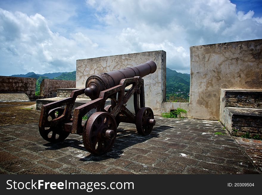 Cannon On The Fort Wall