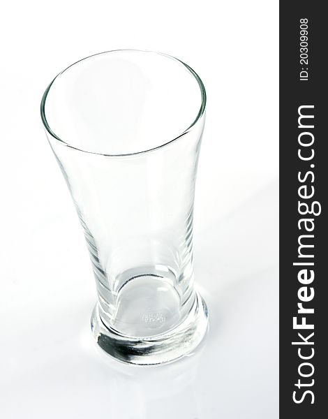 Glass tumbler, isolated on a white background