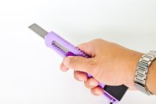 Free Cutter In A Hand Stock Photography - 20310552