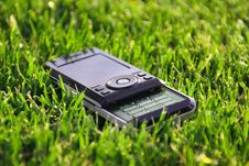 Mobile Phone On The Grass Stock Images Mobile Phone On The Grass Stock Images