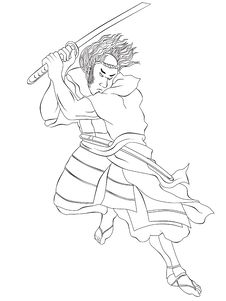Samurai Warrior With Katana Sword Fighting Stance Royalty Free Stock Photo Samurai Warrior With Katana Sword Fighting Stance Royalty Free Stock Photo