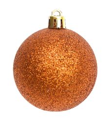 Gold Christmas Ball Isolated Royalty Free Stock Image