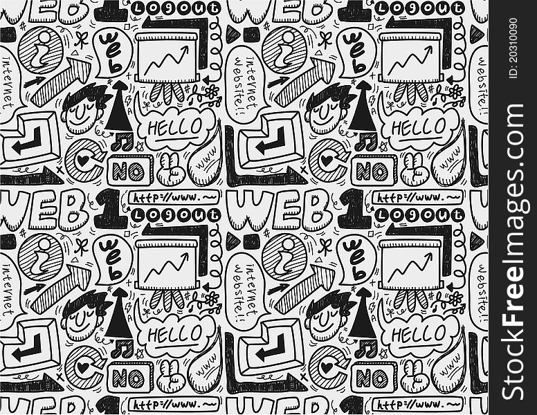 Seamless web pattern, drawing