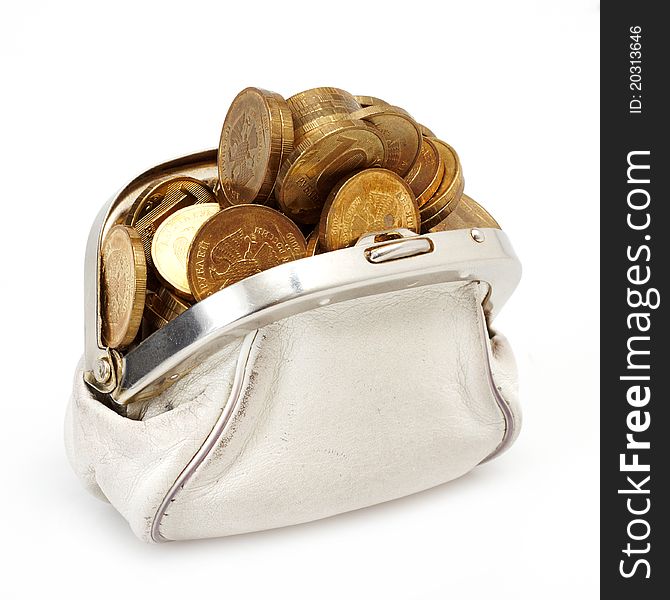 Open Purse With Gold Coins