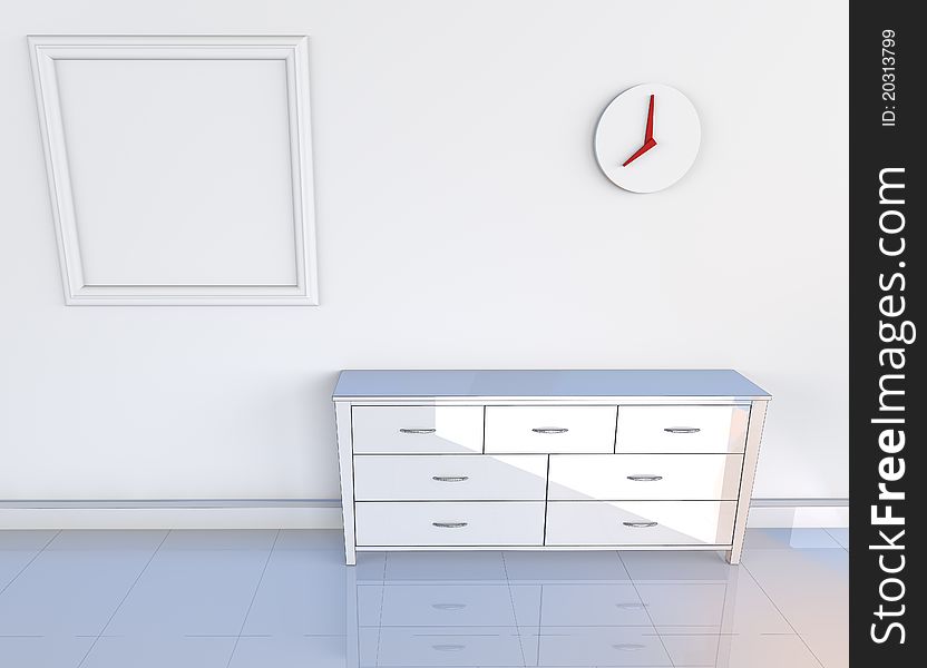 White Room With Red Time