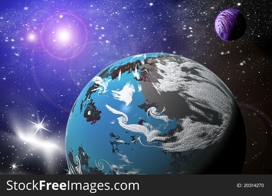 Planet in space