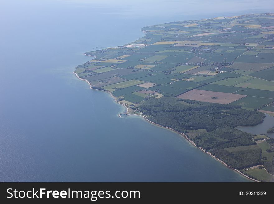 An image of a flight over Denmark