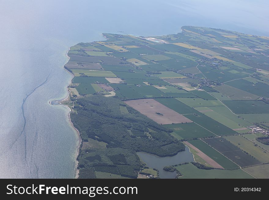 An image of a flight over Denmark