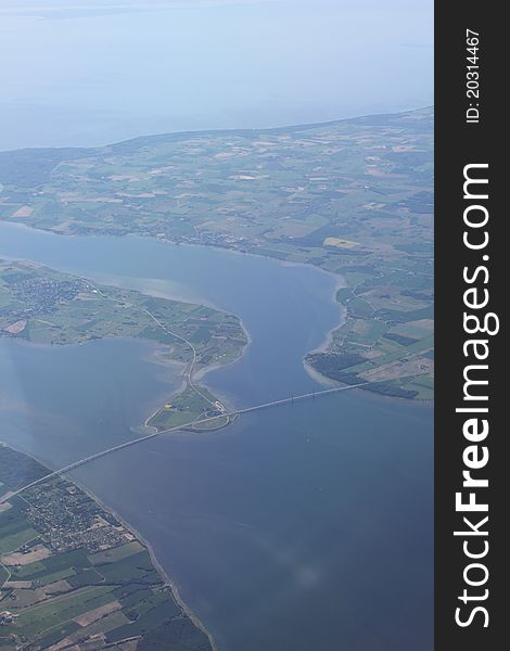 An image of a flight over Denmark