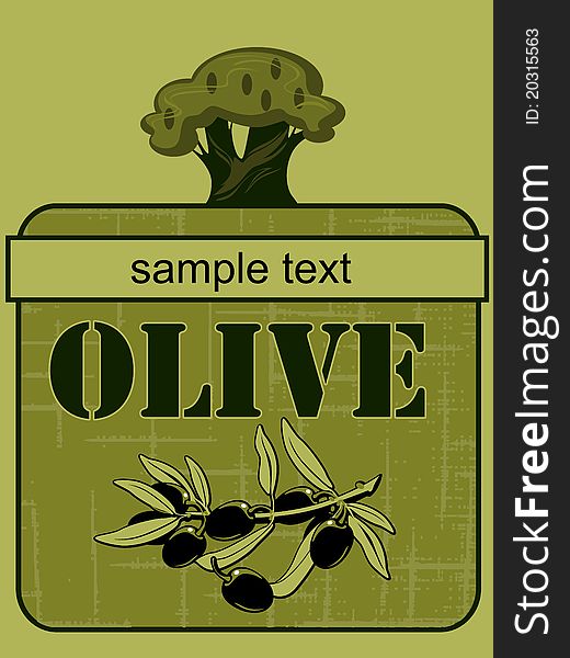 Label for product. olive 2. Label for product. olive 2