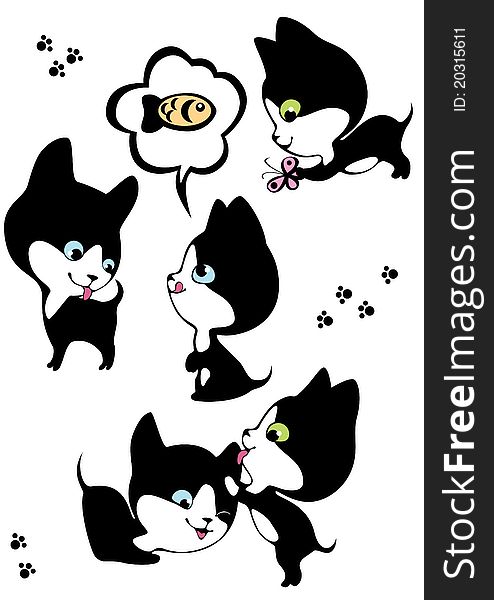 Complete set of little cheerful kittens 3. Complete set of little cheerful kittens 3