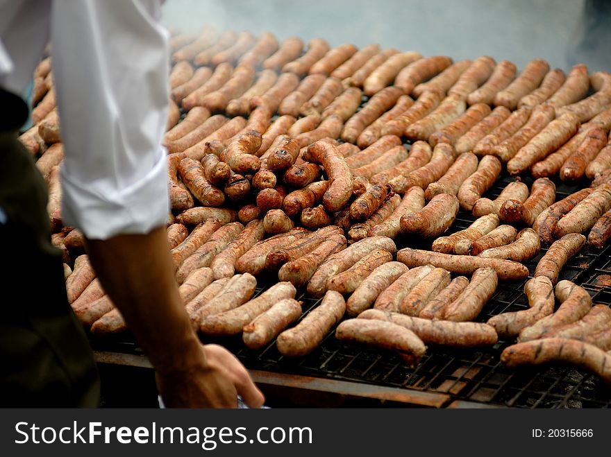 Argentinean barbaque with smoky sausages