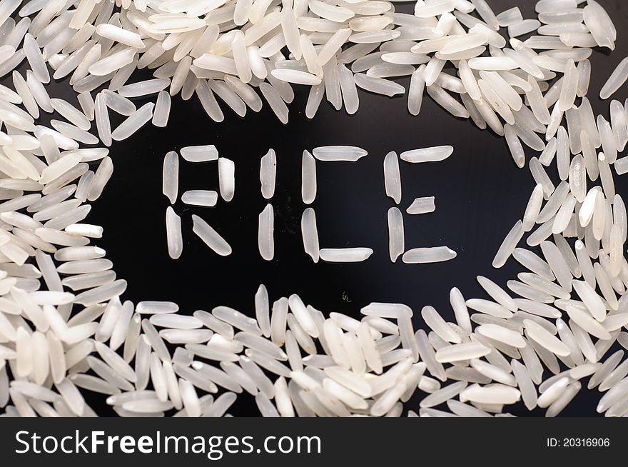 Grain of rice closeup. Shallow depth of field