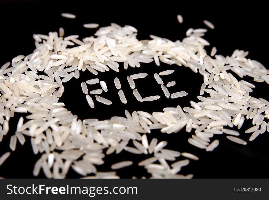 Grain of rice closeup. Shallow depth of field