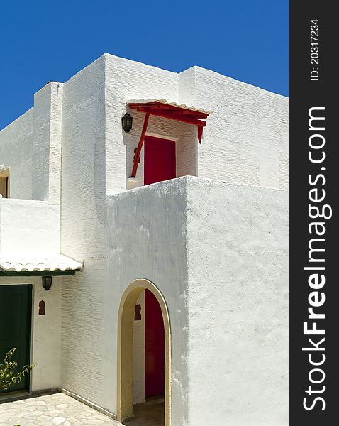 Greek mediterranean bungalow architecture