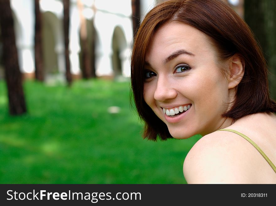 Photo of a beautiful girl at the park. Photo of a beautiful girl at the park