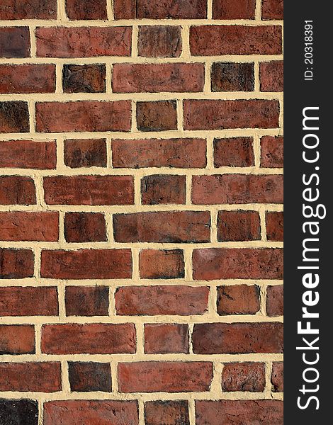 Old brick wall with red bricks