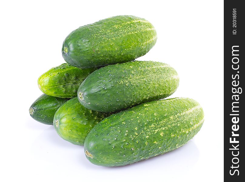 Cucumbers Isolated On White